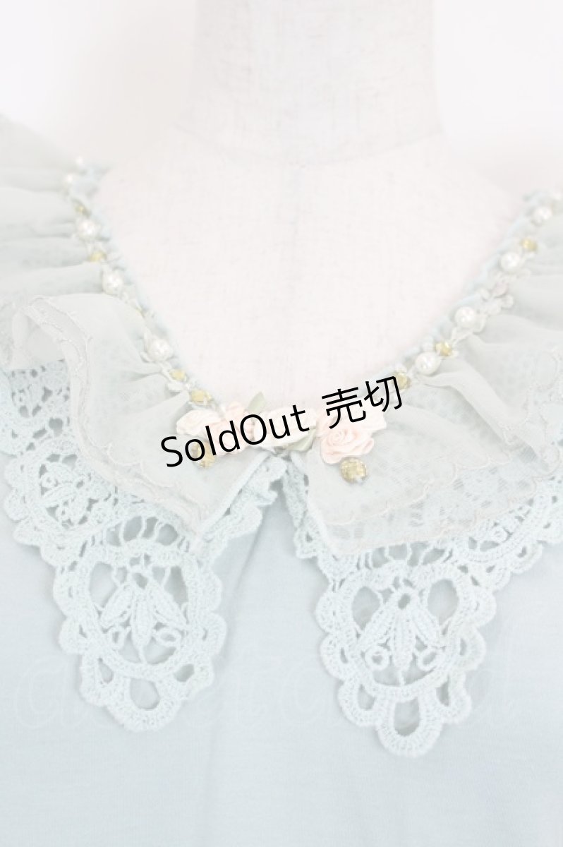 画像3: axes femme / コットンレース襟付タンク  サックス I-26-06-25-018-AX-TO-SA-ZI (3)