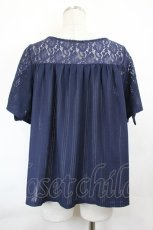 画像2: axes femme / レース切替トップス  ネイビー I-26-06-25-022-AX-TO-SA-ZI (2)