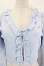 画像5: axes femme POETIQUE / フリルクロップドカットカーディガン  サックス I-26-06-27-007-AX-TO-TE-ZI (5)