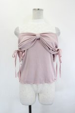 画像1: axes femme POETIQUE / リボンデザイン肩あきプルオーバー  ピンク I-26-06-27-010-AX-TO-TE-ZI (1)