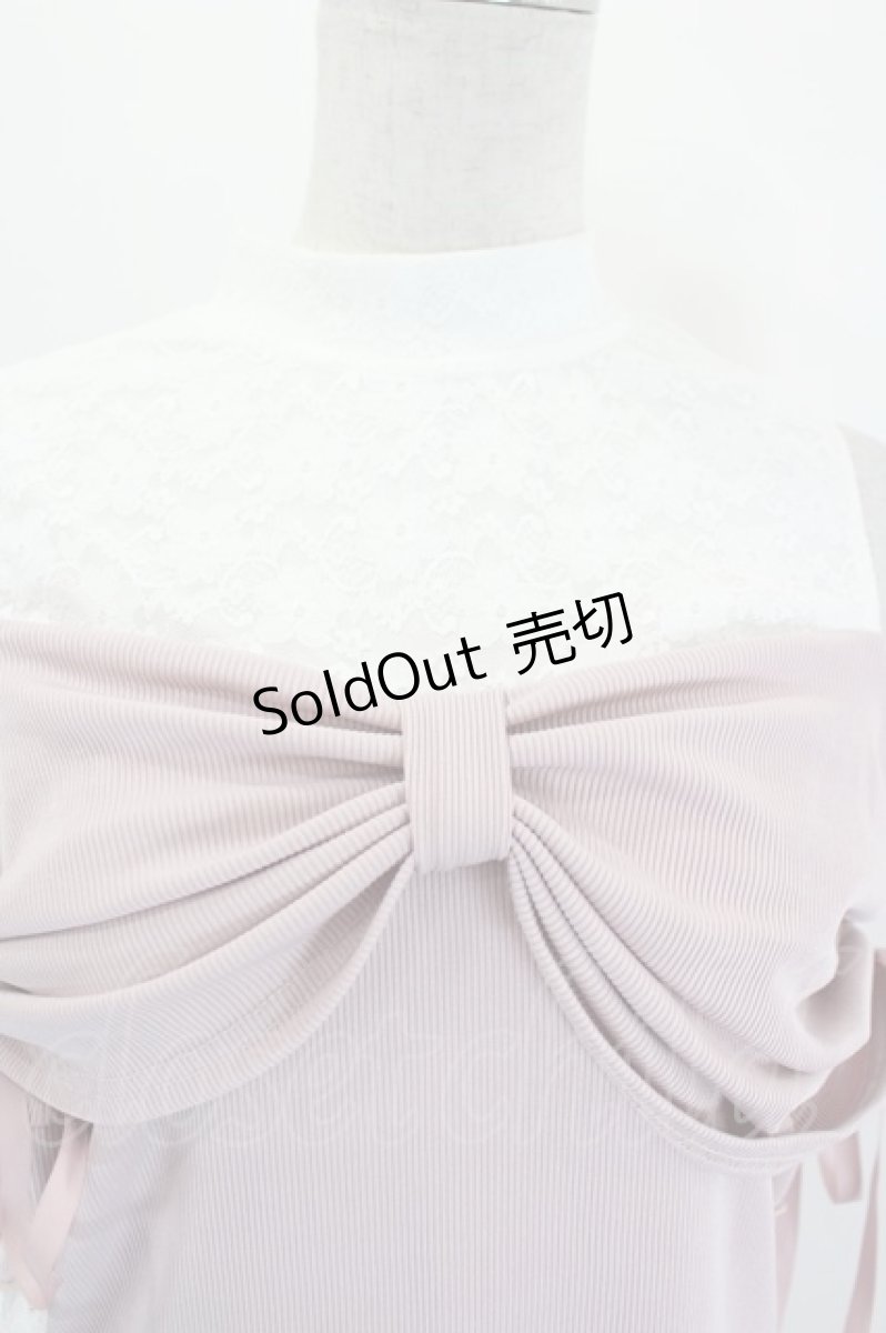 画像4: axes femme POETIQUE / リボンデザイン肩あきプルオーバー  ピンク I-26-06-27-010-AX-TO-TE-ZI (4)