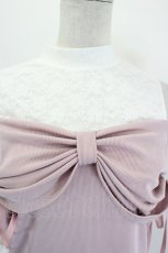 画像4: axes femme POETIQUE / リボンデザイン肩あきプルオーバー  ピンク I-26-06-27-010-AX-TO-TE-ZI (4)
