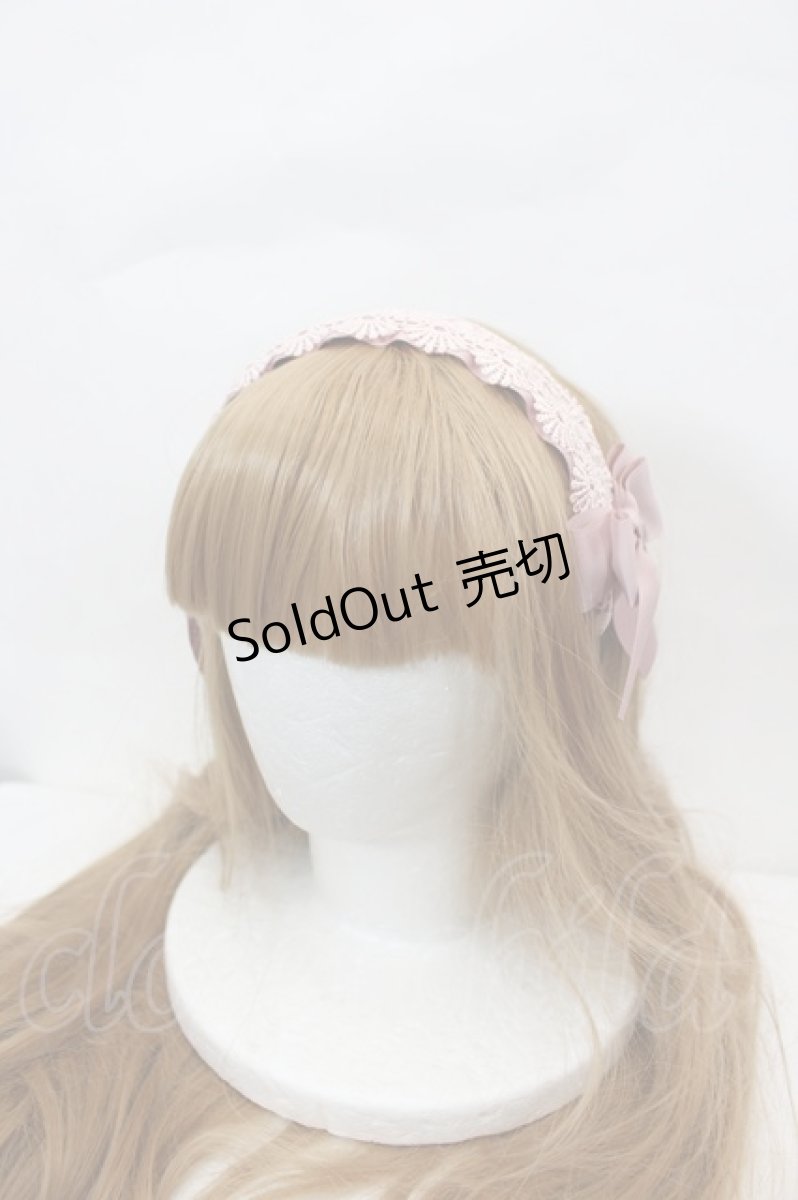 画像1: m petit by misako / TT*AMレースカチューシャ  ピンク I-26-06-27-124-LO-AC-TE-ZI (1)