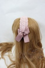 画像2: m petit by misako / TT*AMレースカチューシャ  ピンク I-26-06-27-124-LO-AC-TE-ZI (2)