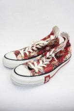 画像2: PINK HOUSE / CONVERSE X PINK HOUSE フラワーチェックプリントハイカットスニーカー 24.5 赤チェック I-26-06-27-130-LO-SH-TE-ZI (2)