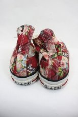 画像3: PINK HOUSE / CONVERSE X PINK HOUSE フラワーチェックプリントハイカットスニーカー 24.5 赤チェック I-26-06-27-130-LO-SH-TE-ZI (3)