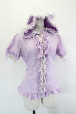 画像3: PUTUMAYO / ねこ耳フード付き刺繍入りフリルブラウス  ラベンダー I-26-06-27-017-PT-BL-TE-ZI (3)