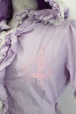 画像5: PUTUMAYO / ねこ耳フード付き刺繍入りフリルブラウス  ラベンダー I-26-06-27-017-PT-BL-TE-ZI (5)