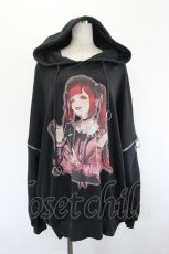 画像1: REFLEM / 椎名ひかりコラボドロップショルダーパーカー  黒 I-26-06-27-019-PU-TO-TE-ZI (1)