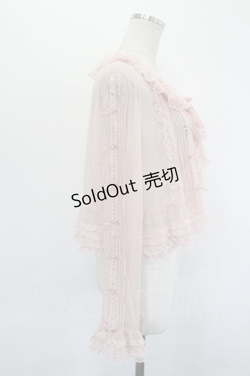 画像5: PINK HOUSE / はしごリボンドットチュールボレロ  ピンク I-26-06-29-022-LO-TO-TE-ZI (5)
