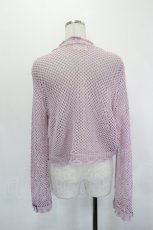 画像2: PINK HOUSE / スイートピーモチーフ付き透かし編みカーディガン  ラベンダー I-26-06-29-023-LO-TO-TE-ZI (2)