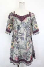 画像1: OZZ ANGELO / ボタニカル柄シースルーチュニック   I-26-06-29-031-OO-TO-TE-ZI (1)