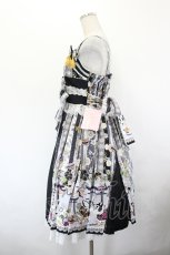 画像2: metamorphose / いろどり花てまり タックジャンパースカート 1 黒 I-26-06-29-045-ME-OP-SA-ZI (2)