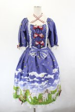 画像1: metamorphose / Dreamy Little Farm ワンピース  ブルー I-26-06-29-048-ME-OP-TE-ZI (1)