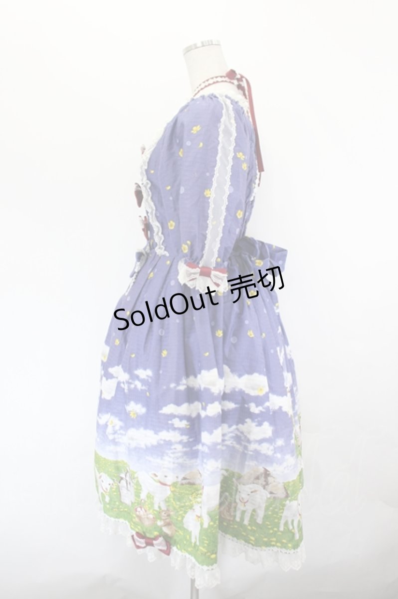 画像2: metamorphose / Dreamy Little Farm ワンピース  ブルー I-26-06-29-048-ME-OP-TE-ZI (2)