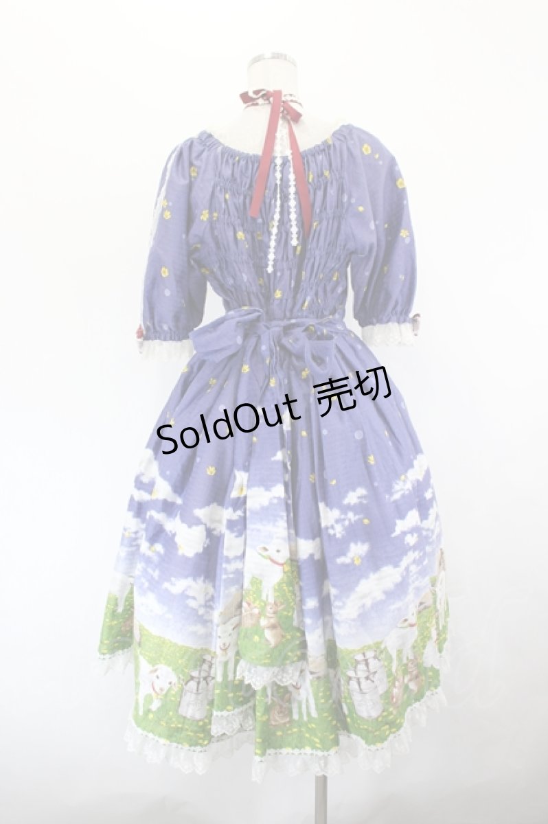 画像3: metamorphose / Dreamy Little Farm ワンピース  ブルー I-26-06-29-048-ME-OP-TE-ZI (3)