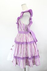 画像2: axes femme kawaii / ハミングフローラジャンスカ M ラベンダーＸ白 I-26-06-29-049-AX-OP-SA-ZI (2)