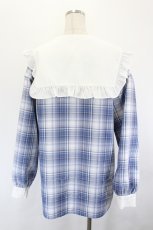 画像2: Ank Rouge / ハートネクタイシャツワンピース  白×ブルー I-26-06-29-067-CA-OP-TE-ZI (2)