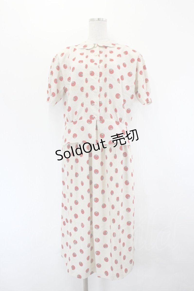 画像1: PINK HOUSE / スカラップ襟ドットセットアップ  アイボリー I-26-06-29-075-LO-TO-TE-ZI (1)