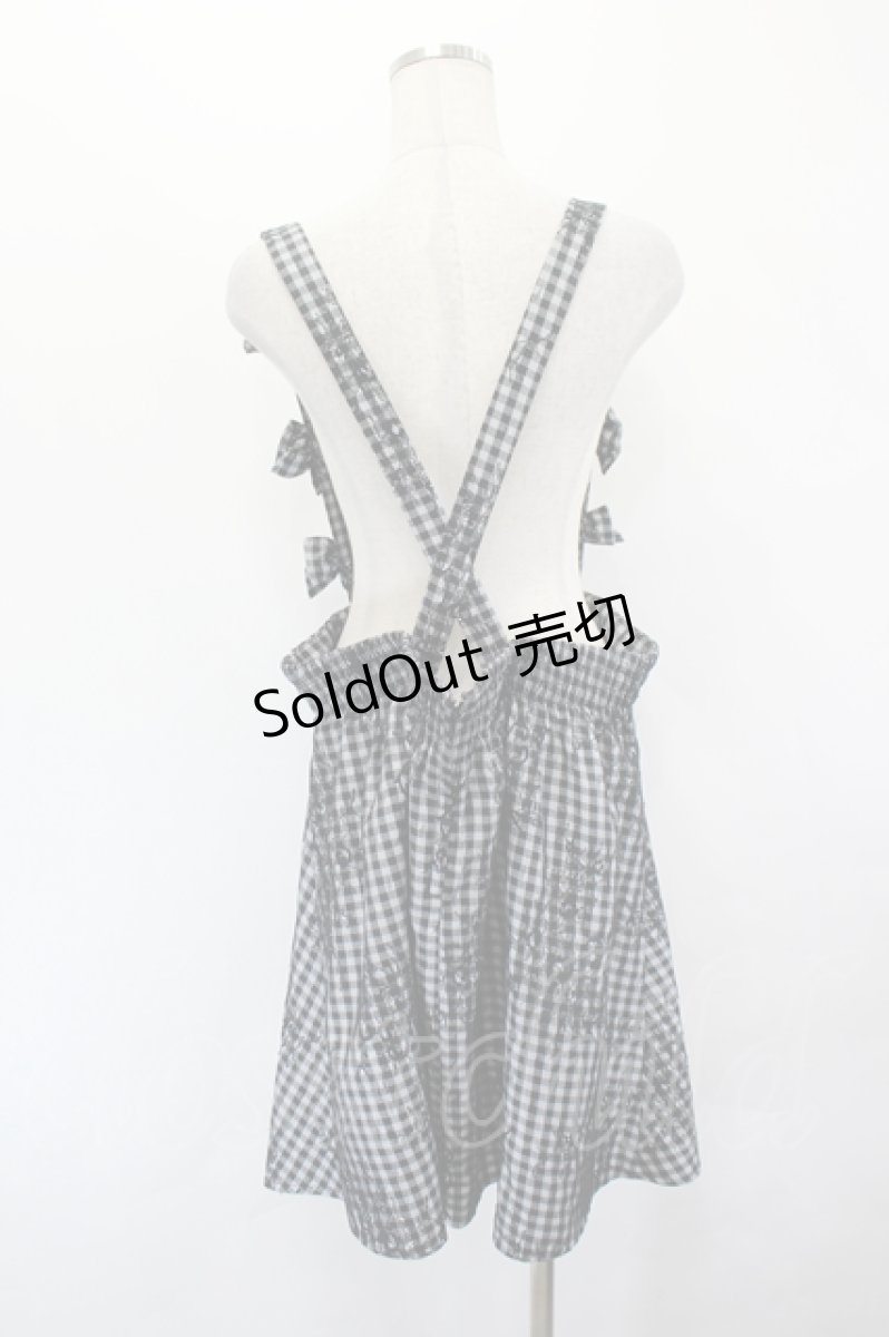 画像3: DearMyLove / レース重ねサスペンダーリボンレースアップスカート 5L 黒 I-26-06-29-083-LO-SK-SA-ZI (3)