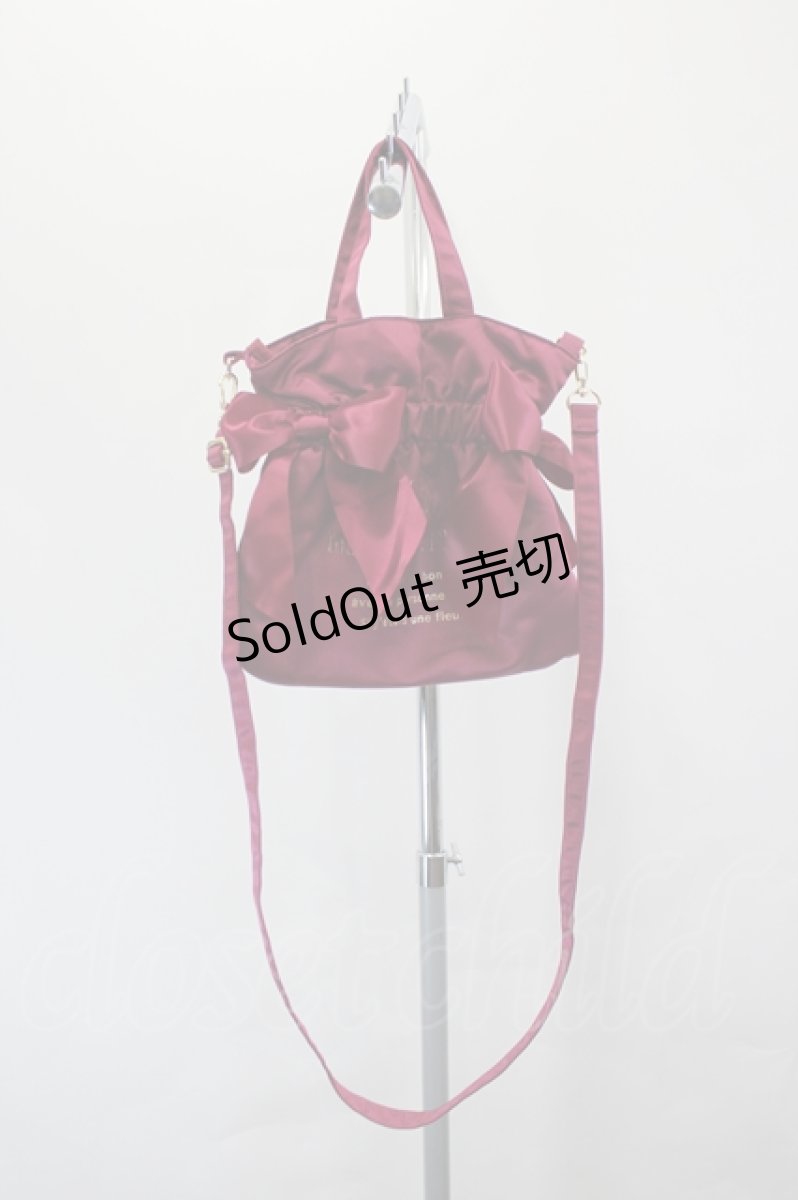 画像1: Maison de FLEUR / クリアダブルリボン2Wayトート  ボルドー I-26-06-29-102-LO-BG-SA-ZI (1)