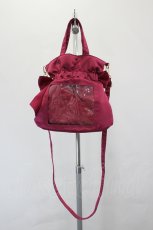 画像2: Maison de FLEUR / クリアダブルリボン2Wayトート  ボルドー I-26-06-29-102-LO-BG-SA-ZI (2)