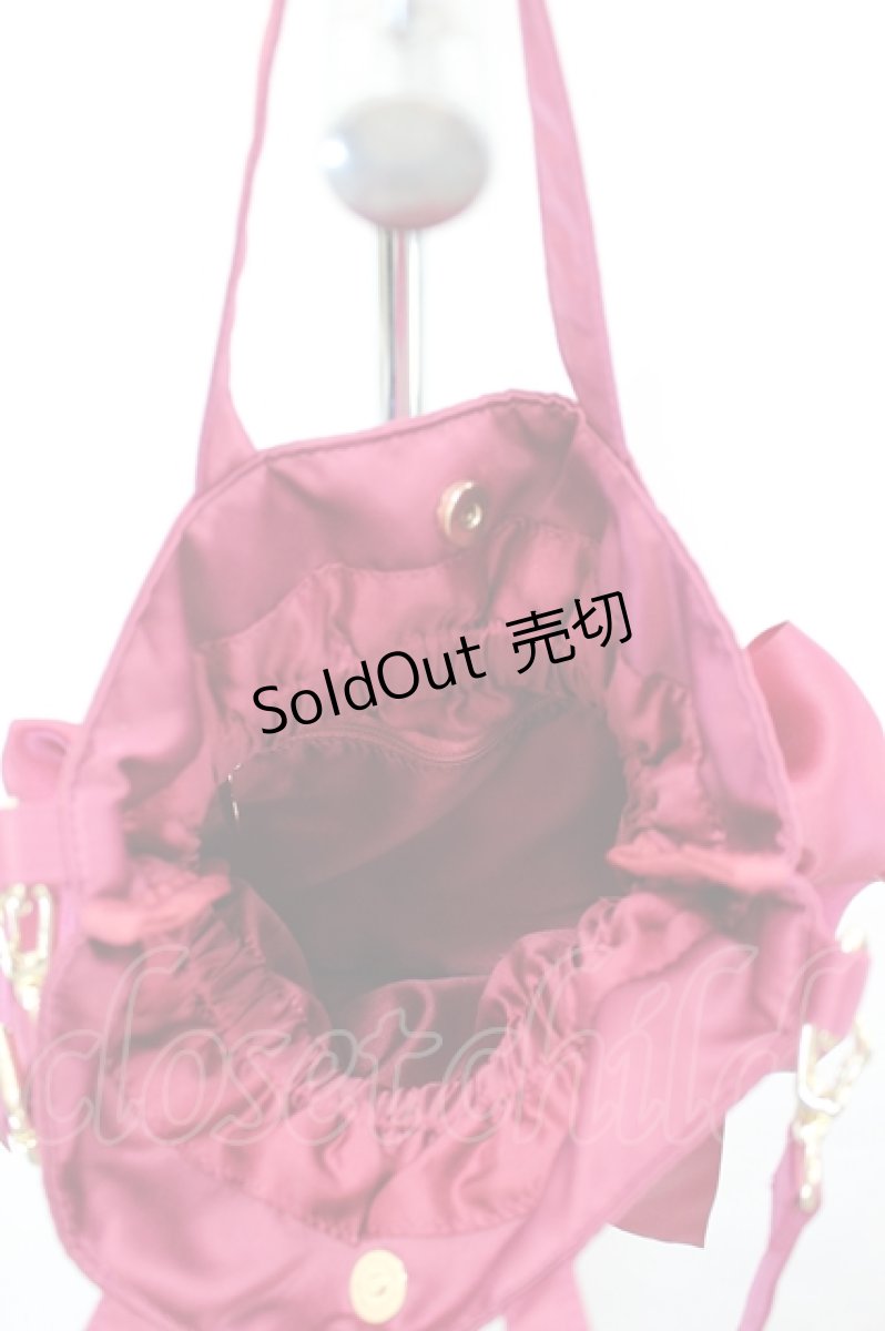 画像3: Maison de FLEUR / クリアダブルリボン2Wayトート  ボルドー I-26-06-29-102-LO-BG-SA-ZI (3)