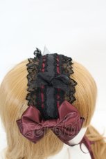 画像3: ALICE and the PIRATES / ローズレースリボンヘッドドレス  ワイン I-26-06-29-107-PA-AC-TE-ZI (3)
