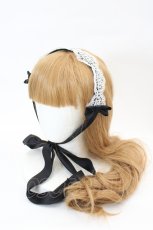 画像1: Chalmiere / シュエットヘッドドレス  黒Ｘ白 I-26-06-29-108-AX-ZA-SA-ZI (1)
