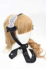 画像2: Chalmiere / シュエットヘッドドレス  黒Ｘ白 I-26-06-29-108-AX-ZA-SA-ZI (2)