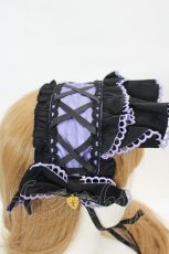 画像3: LOLITA / チャーム付きリボンフリルヘッドドレス  黒×パープル I-26-06-29-111-LO-AC-TE-ZI (3)