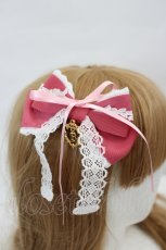 画像3: BABY,THE STARS SHINE BRIGHT / ローズレースゆらゆらリボンクリップ  ピンク I-26-06-29-116-BA-AC-TE-ZI (3)