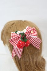 画像3: BABY,THE STARS SHINE BRIGHT / ゆらゆらいちごのHappy Berry Presentギンガムリボンクリップ  赤 I-26-06-29-118-BA-AC-TE-ZI (3)