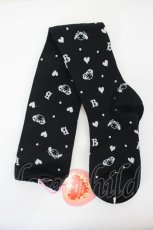 画像2: BABY,THE STARS SHINE BRIGHT / くみゃちゃんのLove Heartオーバーニーソックス  黒 I-26-06-29-124-BA-ZA-TE-ZI (2)