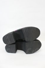 画像4: YOSUKE / 厚底レースアップショートブーツ  ブラックマルチ I-26-06-29-130-PU-SH-TE-ZI (4)