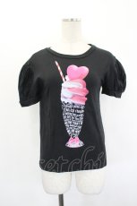 画像1: MILK / SweetsメッセージパフTee  黒 I-26-06-29-013-ML-TO-TE-ZI (1)
