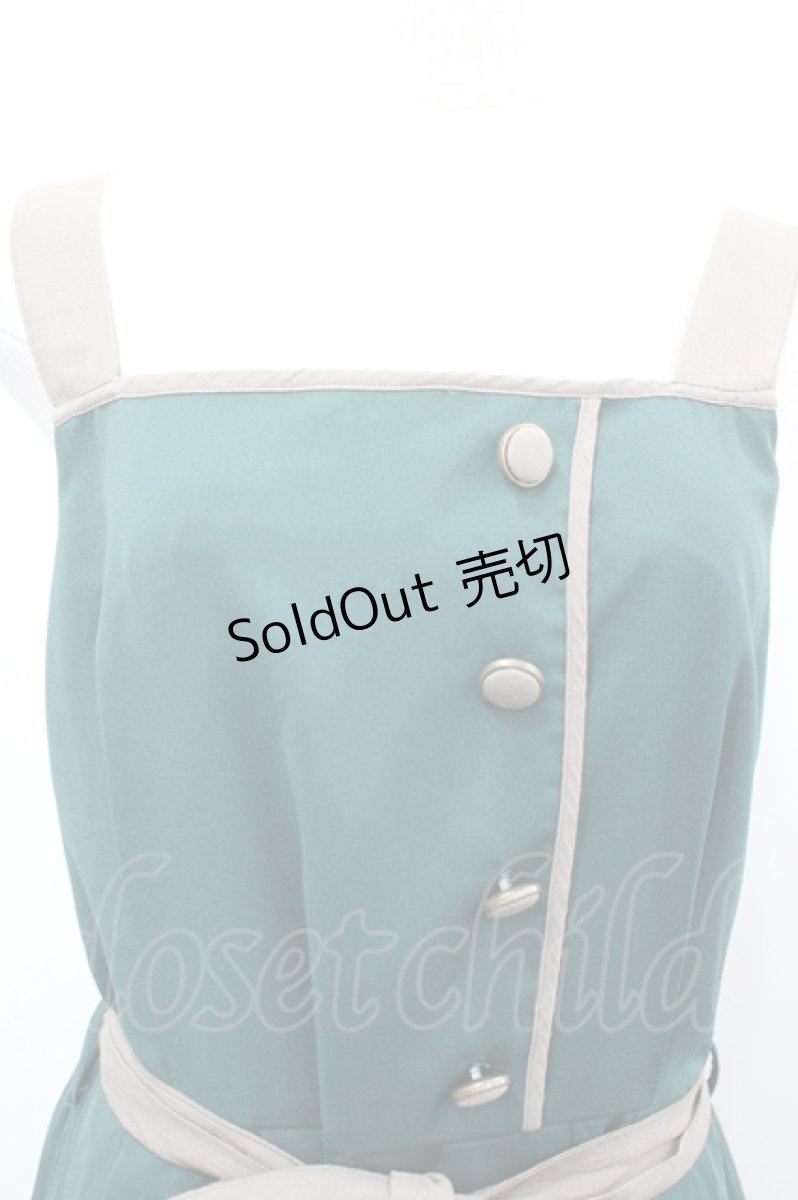 画像4: axes femme / バイカラージャンパースカート  グリーン I-26-07-01-050-AX-OP-SA-ZI (4)