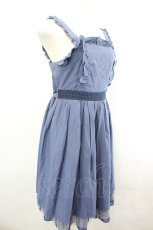 画像3: axes femme POETIQUE / メルヘン刺繍フリルワンピース  ブルー I-26-07-01-054-AX-OP-SA-ZI (3)