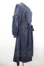 画像3: axes femme / カシュクール襟ワンピース  紺Ｘ白 I-26-07-01-059-AX-OP-SA-ZI (3)