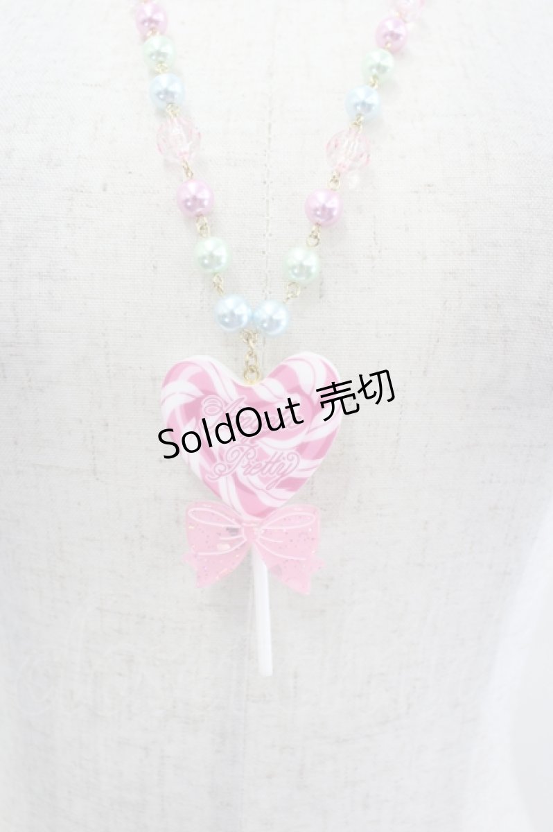 画像2: Angelic Pretty / POP Heartロリポップネックレス  ピンク I-26-07-01-090-AP-AC-SA-ZI (2)