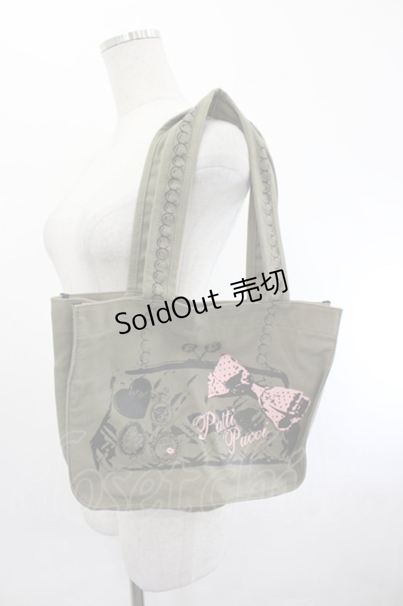 画像1: LOLITAその他(お買取対象外) / がま口バッグ柄トート  オリーブ I-26-07-01-100-LO-BG-SA-ZI (1)