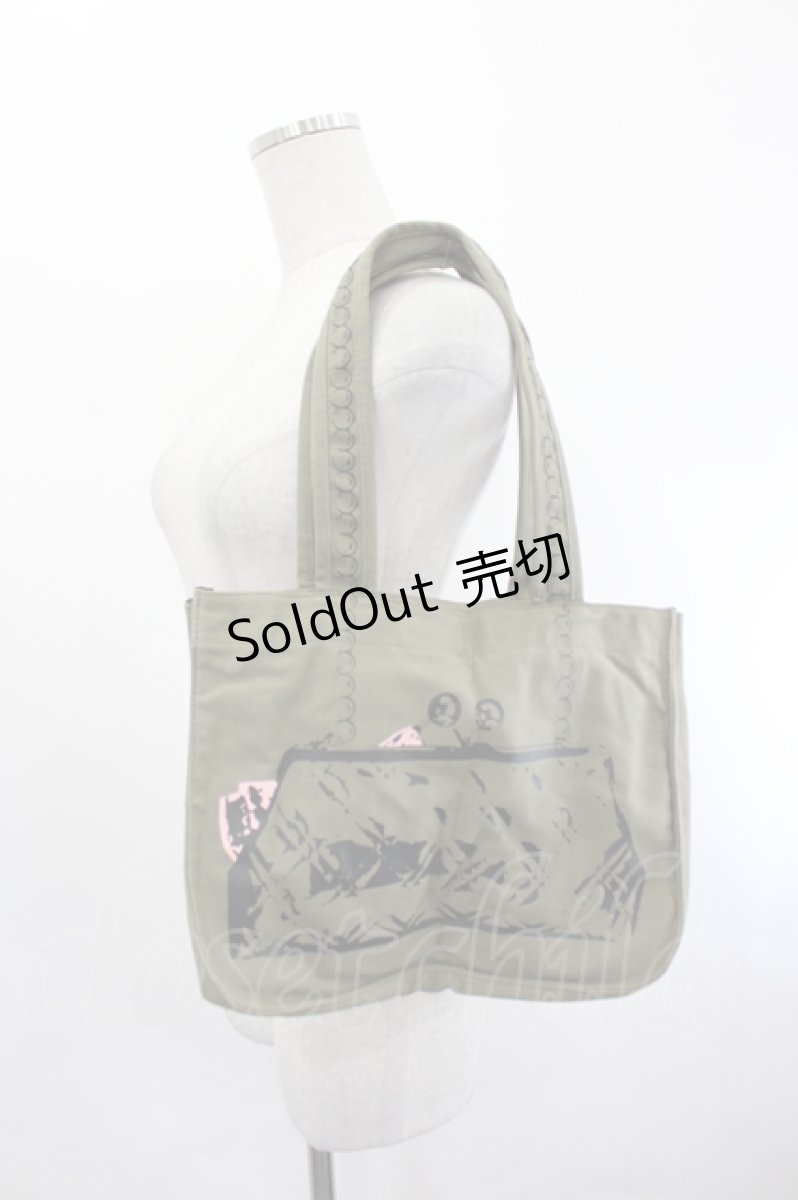 画像2: LOLITAその他(お買取対象外) / がま口バッグ柄トート  オリーブ I-26-07-01-100-LO-BG-SA-ZI (2)