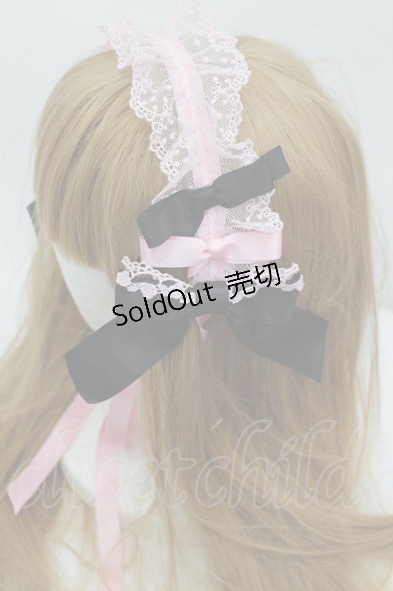 画像2: BABY,THE STARS SHINE BRIGHT / Eternal Ribbon Featheryヘッドドレス  ピンクＸ黒 I-26-07-01-104-BA-AC-SA-ZI (2)