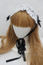 画像1: BABY,THE STARS SHINE BRIGHT / くみゃちゃんのLovely Paradeヘッドドレス  黒Ｘ白 I-26-07-01-105-BA-AC-SA-ZI (1)