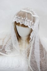 画像1: Moi-meme-Moitie / Rose Gardenレースベール&ケープ2Way  白 I-26-07-01-109-MO-AC-SA-ZI (1)