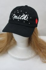 画像1: MILK / ロゴドット Cap  ブラック I-26-07-01-111-ML-AC-SA-ZI (1)