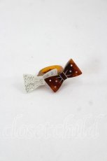 画像1: MILK / Twin ribbon ring  ブラウンべっ甲×オフラメ I-26-07-01-118-ML-AC-SA-ZI (1)