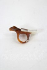 画像3: MILK / Twin ribbon ring  ブラウンべっ甲×オフラメ I-26-07-01-118-ML-AC-SA-ZI (3)