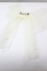 画像2: LOLITAその他(お買取対象外) / パールシフォンリボンバレッタ  アイボリーＸ白 I-26-07-01-123-LO-AC-SA-ZI (2)