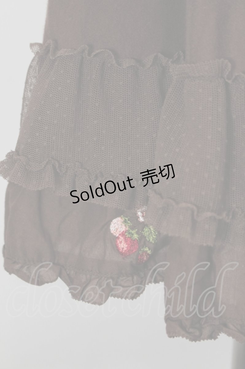画像4: PINK HOUSE / 裾いちご刺繍ハイネックチュニック  ブラウン I-26-07-03-078-LO-TO-SA-ZI (4)